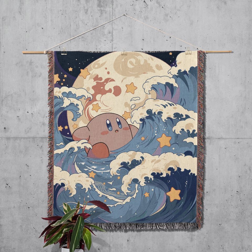 Kirby Woven Cozy Blanket | Gaming