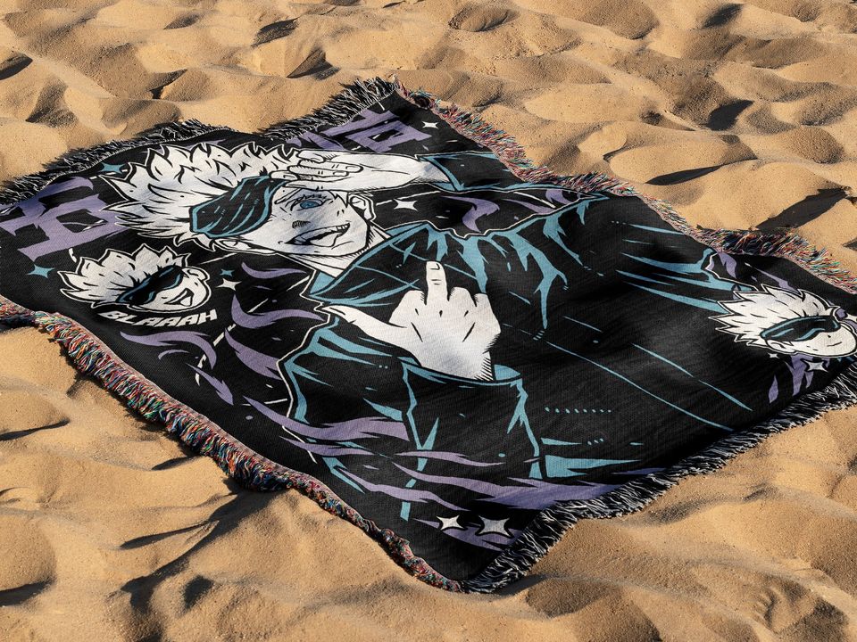 Anime Woven Cozy Blanket | Gojo
