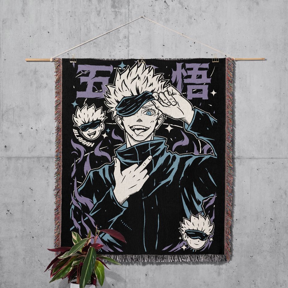 Anime Woven Cozy Blanket | Gojo