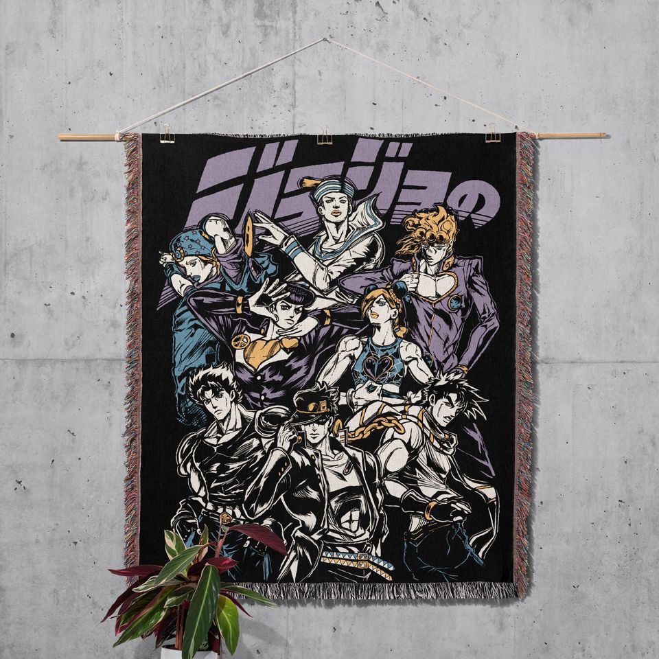 Anime Woven Cozy Blanket | Jojo