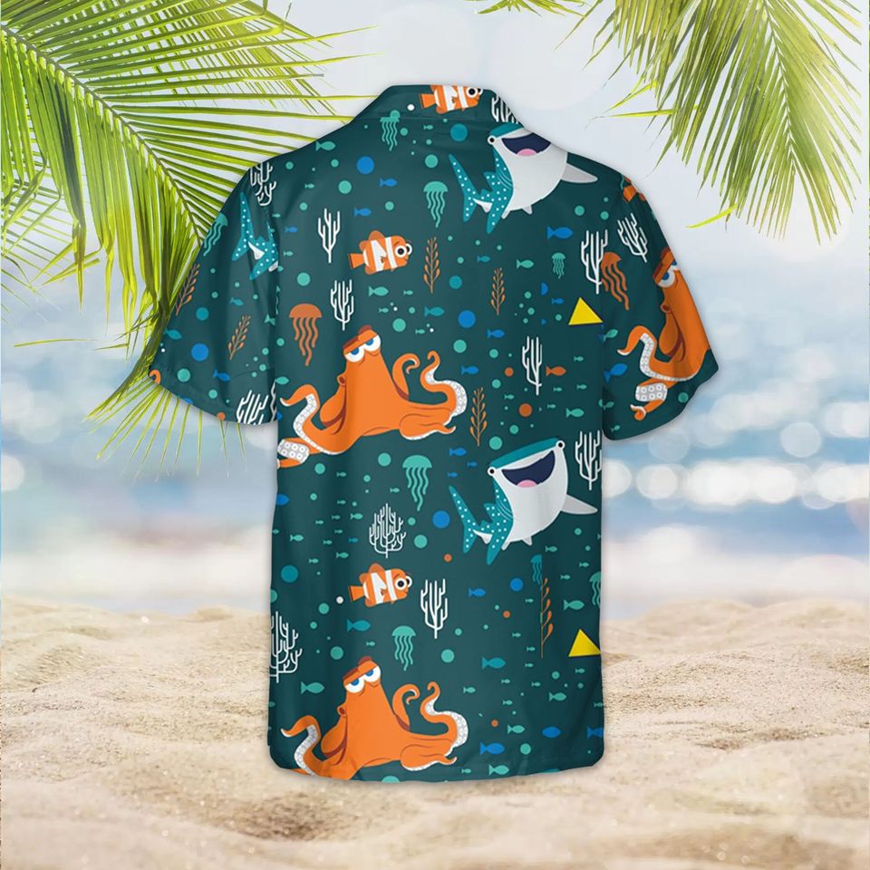 Finding Nemo Disney Hawaiian Shirt, Nemo Marlin Dory Crush Shirt
