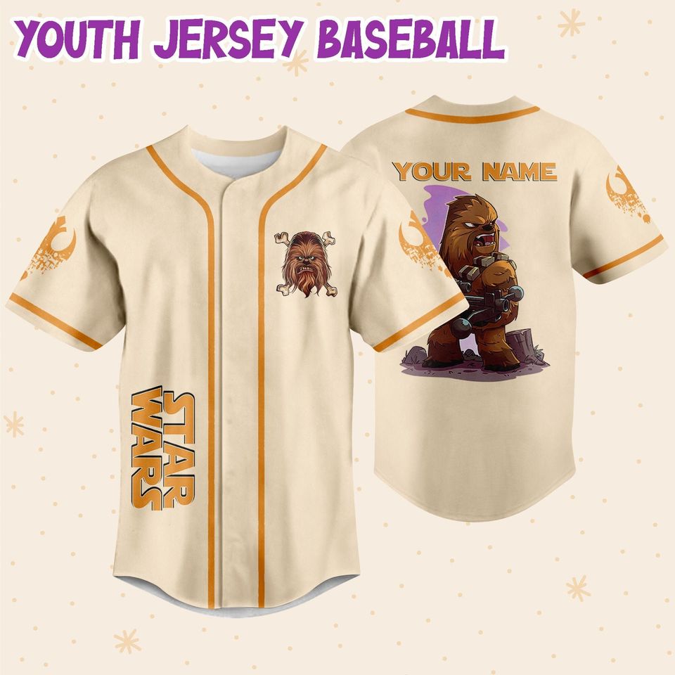 Personalize Star Wars Chewbacca Custom Baseball Jersey For Fans Disney
