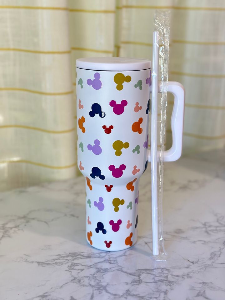 Rainbow Mickey 40 oz Tumbler, Stainless Tumbler
