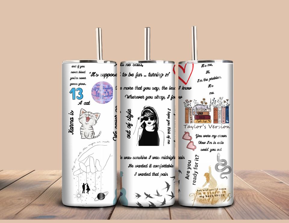 Taylorr Swifts 20 oz tumbler