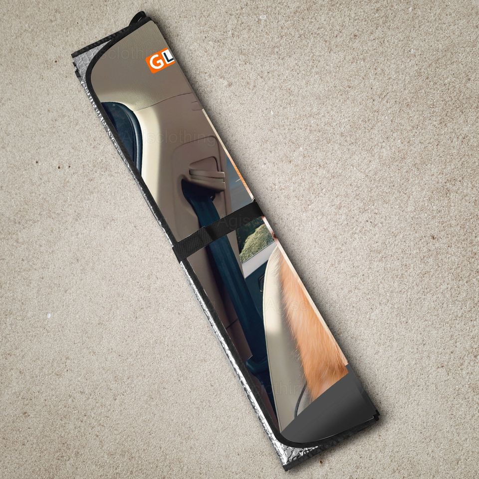 Pomeranian Family Car Sun Shade, Windshield Sun Shade