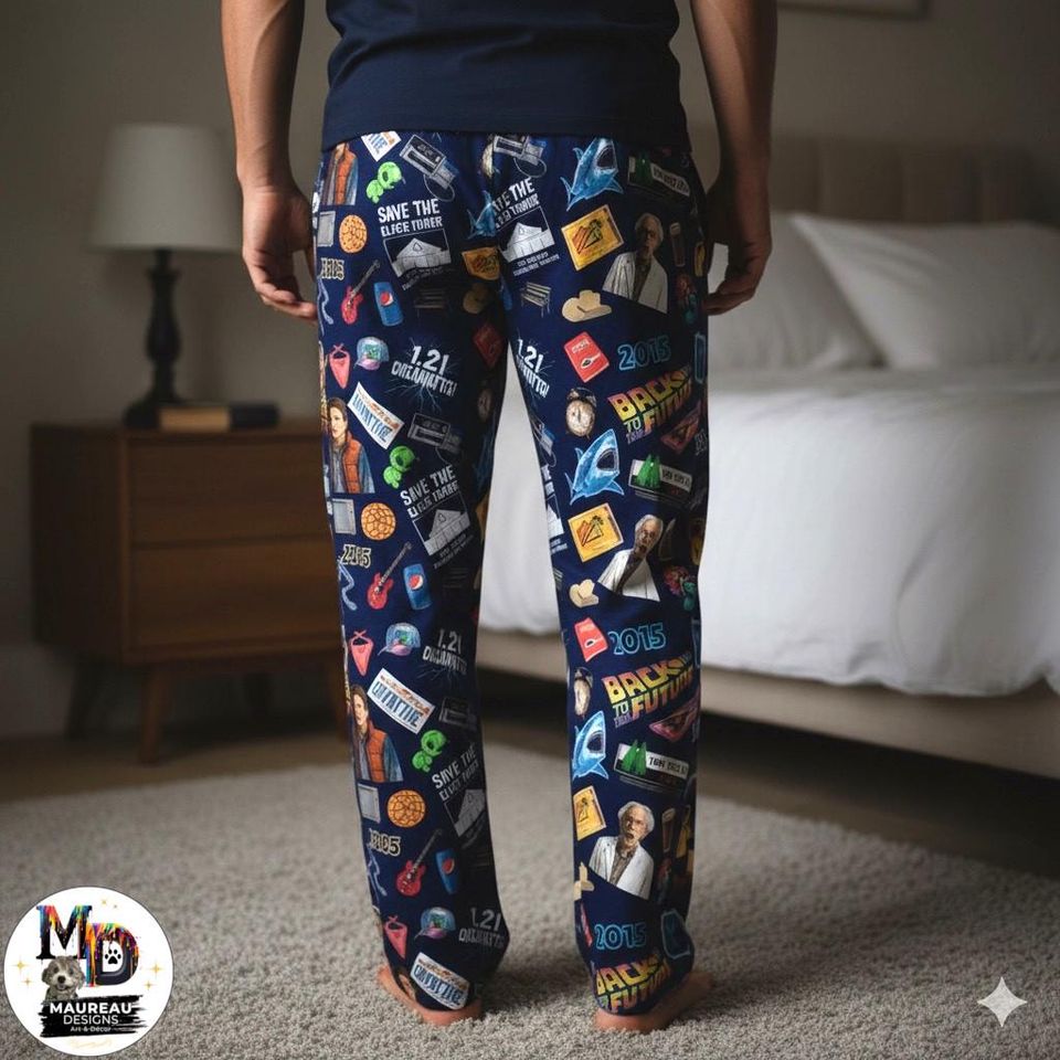 Back to the Future Inspired Collage Women's Pajama Pants
