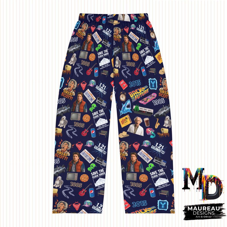 Back to the Future Inspired Collage Women's Pajama Pants