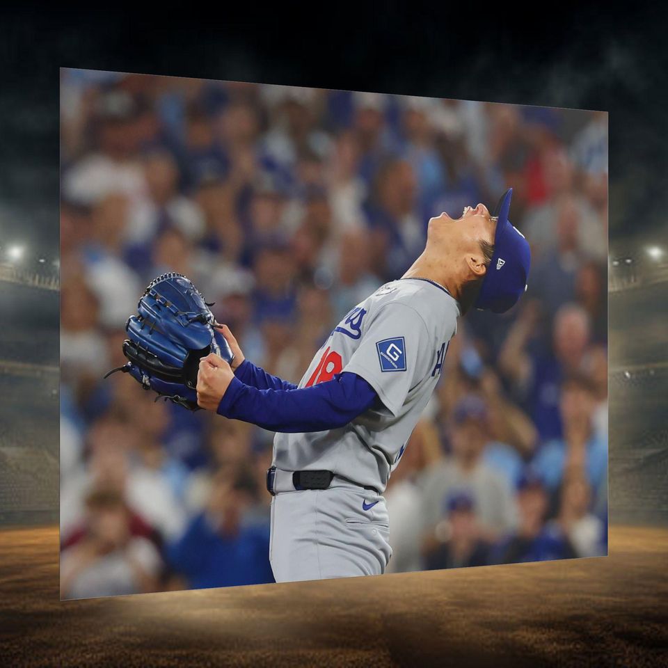 Los Angeles Dodgers World Series Yamamoto poster