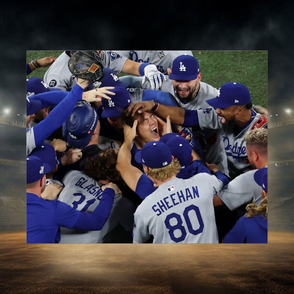 Los Angeles Dodgers World Series Yamamoto poster