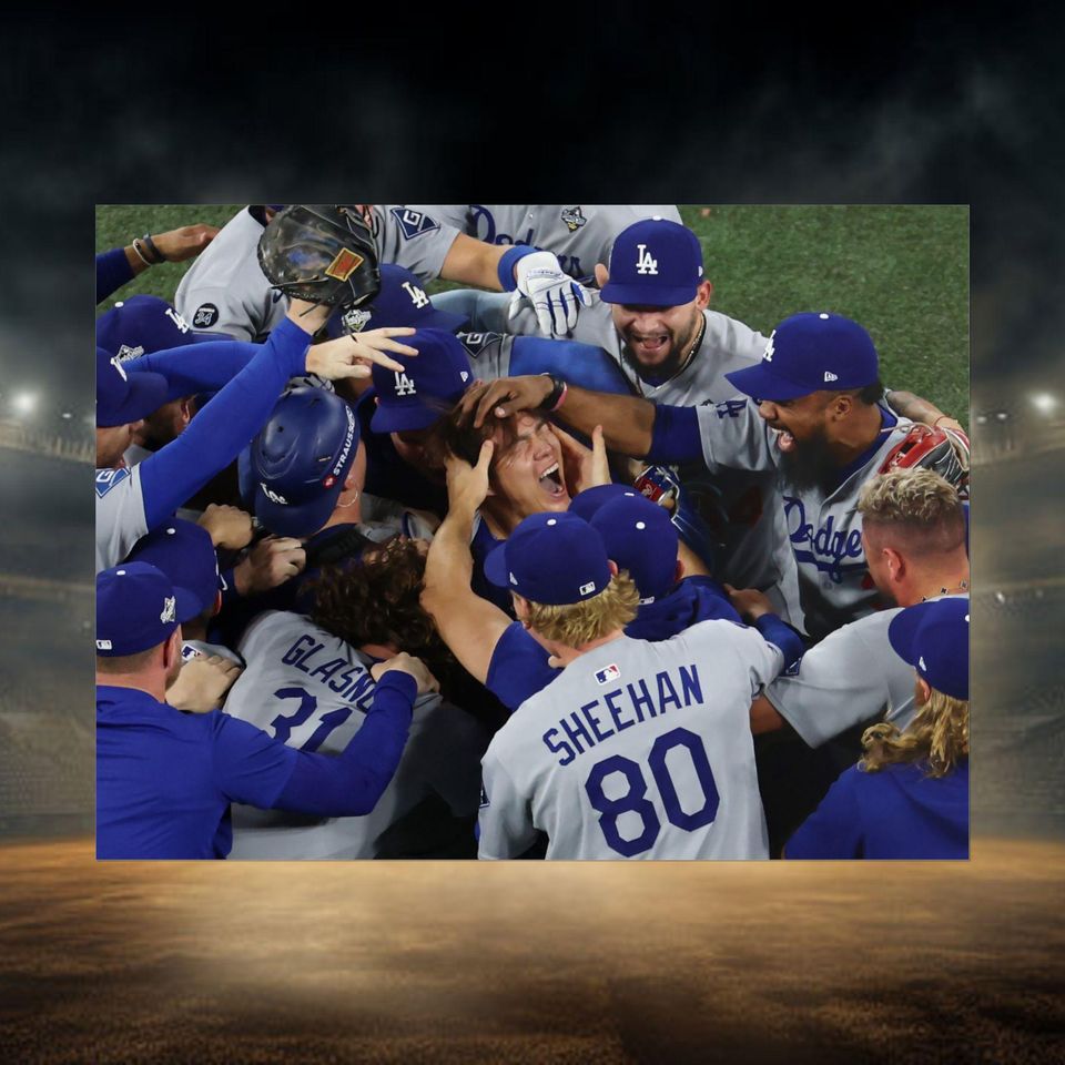 Los Angeles Dodgers World Series Yamamoto poster