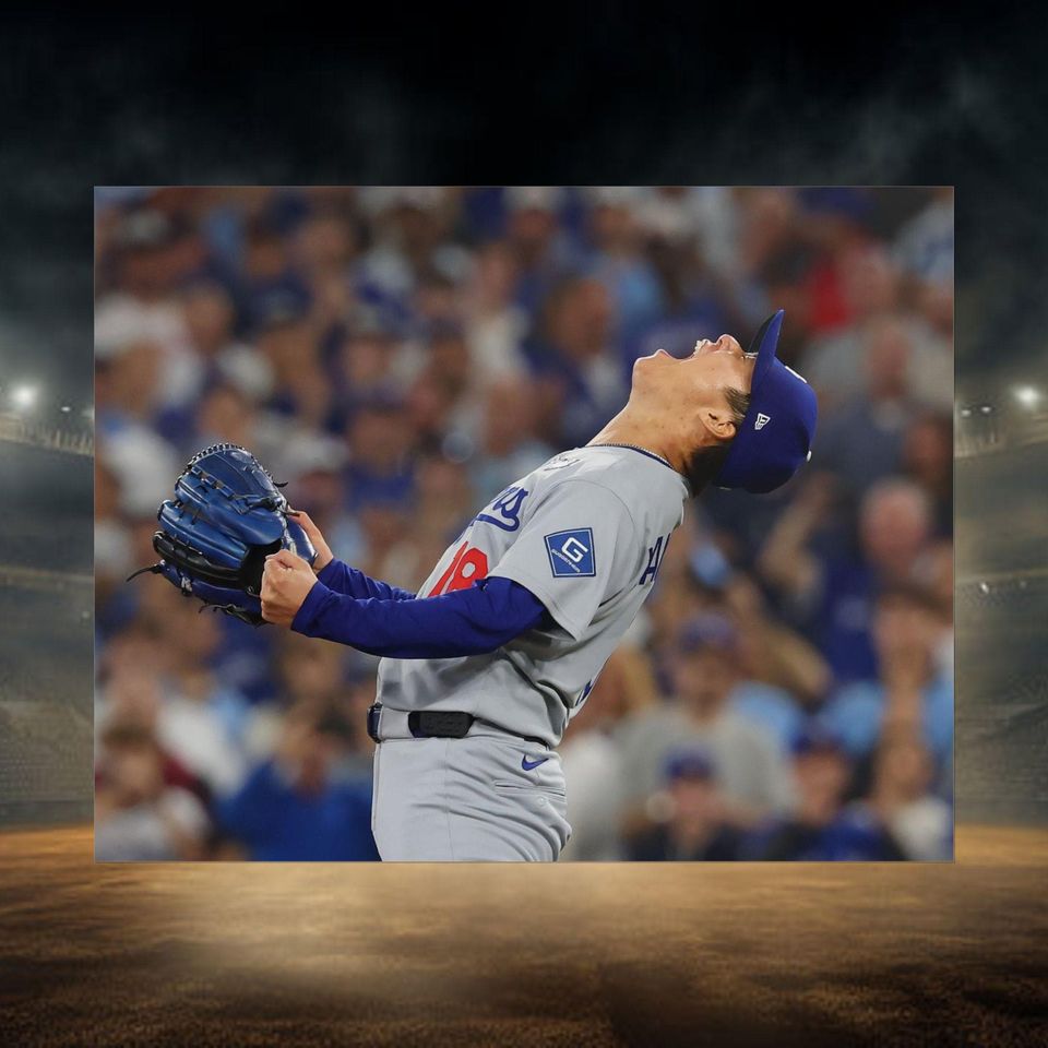 Los Angeles Dodgers World Series Yamamoto poster