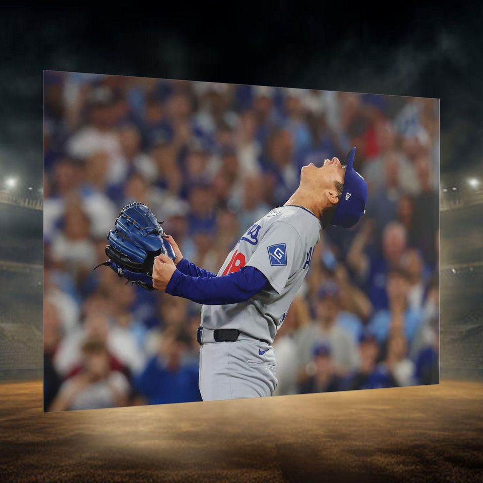 Los Angeles Dodgers World Series Yamamoto poster