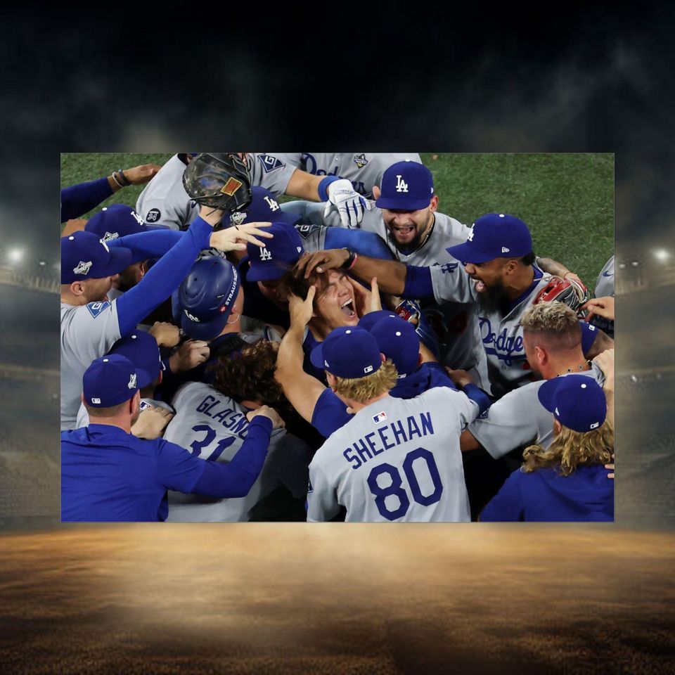 Los Angeles Dodgers World Series Yamamoto poster