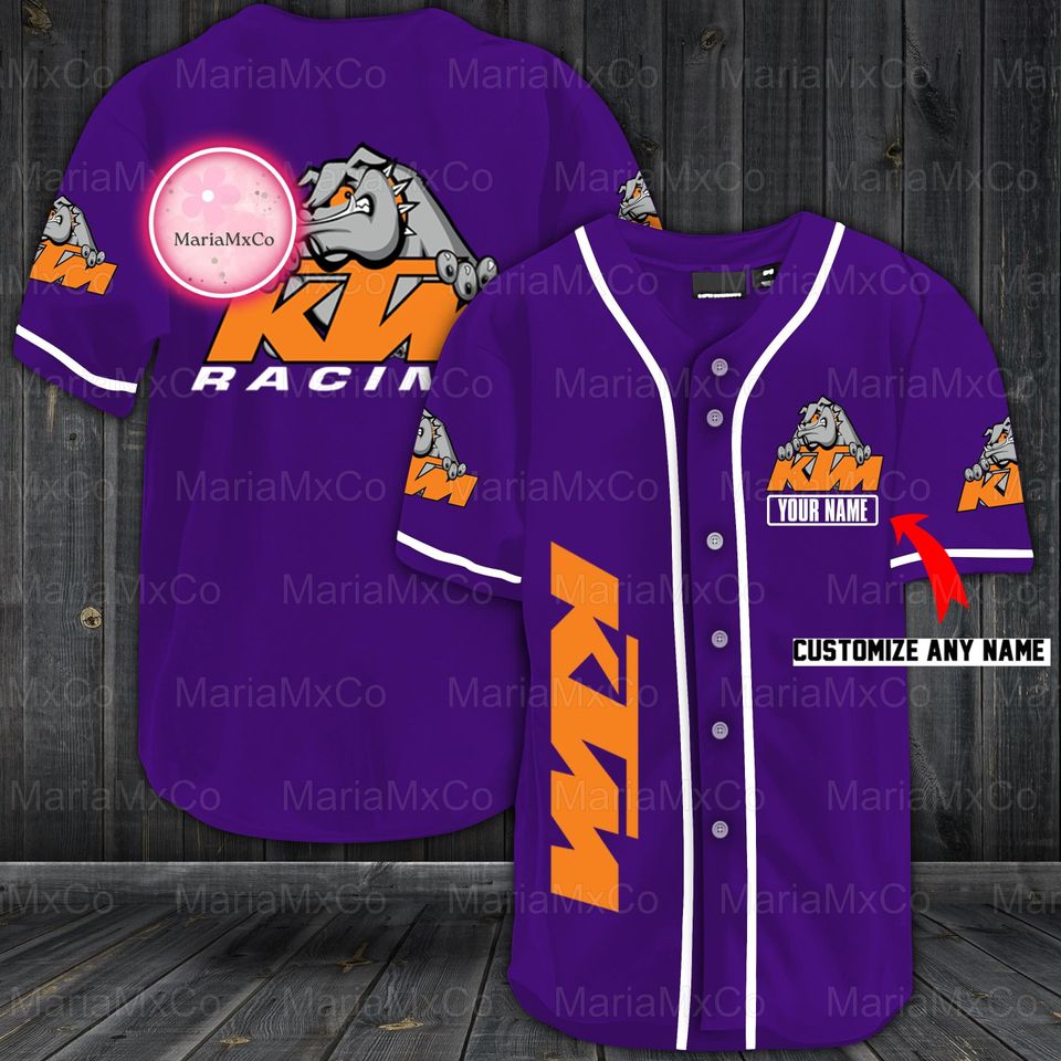 Personalized Motorcycle KTM Baseball Shirt, Motobike KTM Jersey Shirt