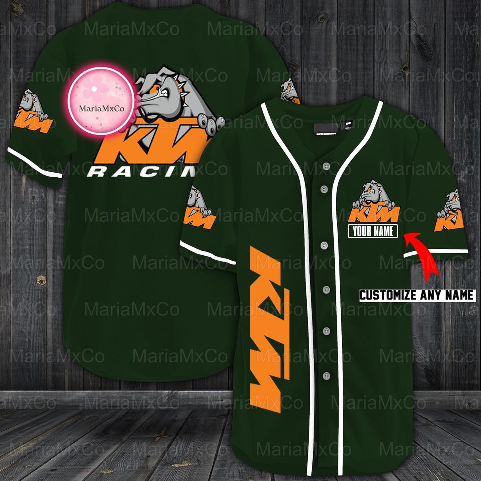 Personalized Motorcycle KTM Baseball Shirt, Motobike KTM Jersey Shirt