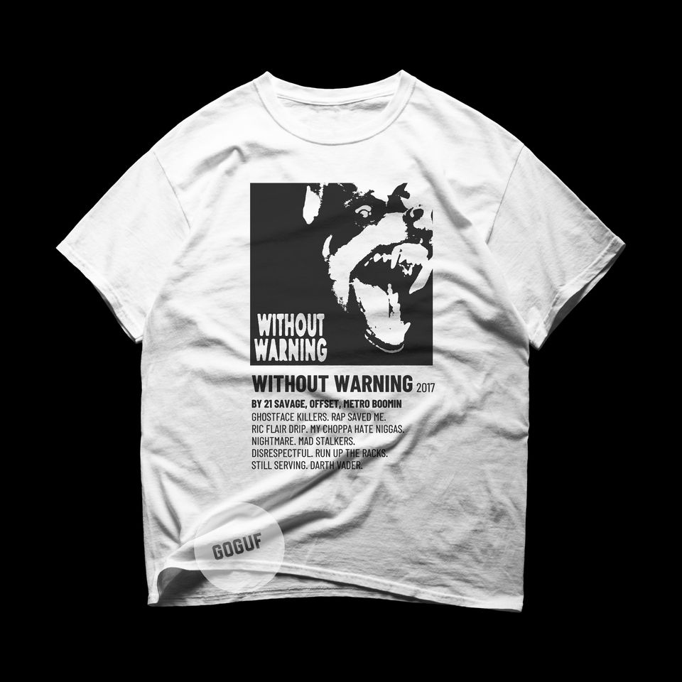 21 Savage Metro Boomin Offset Without Warning Album Cover Tee