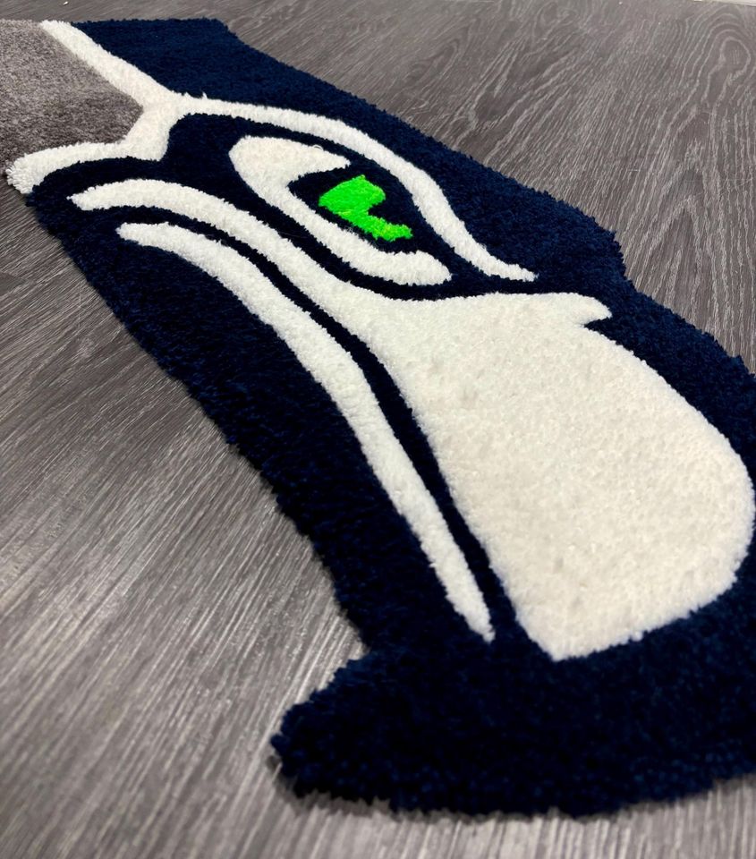 Seattle Seahawks Shaped Rug