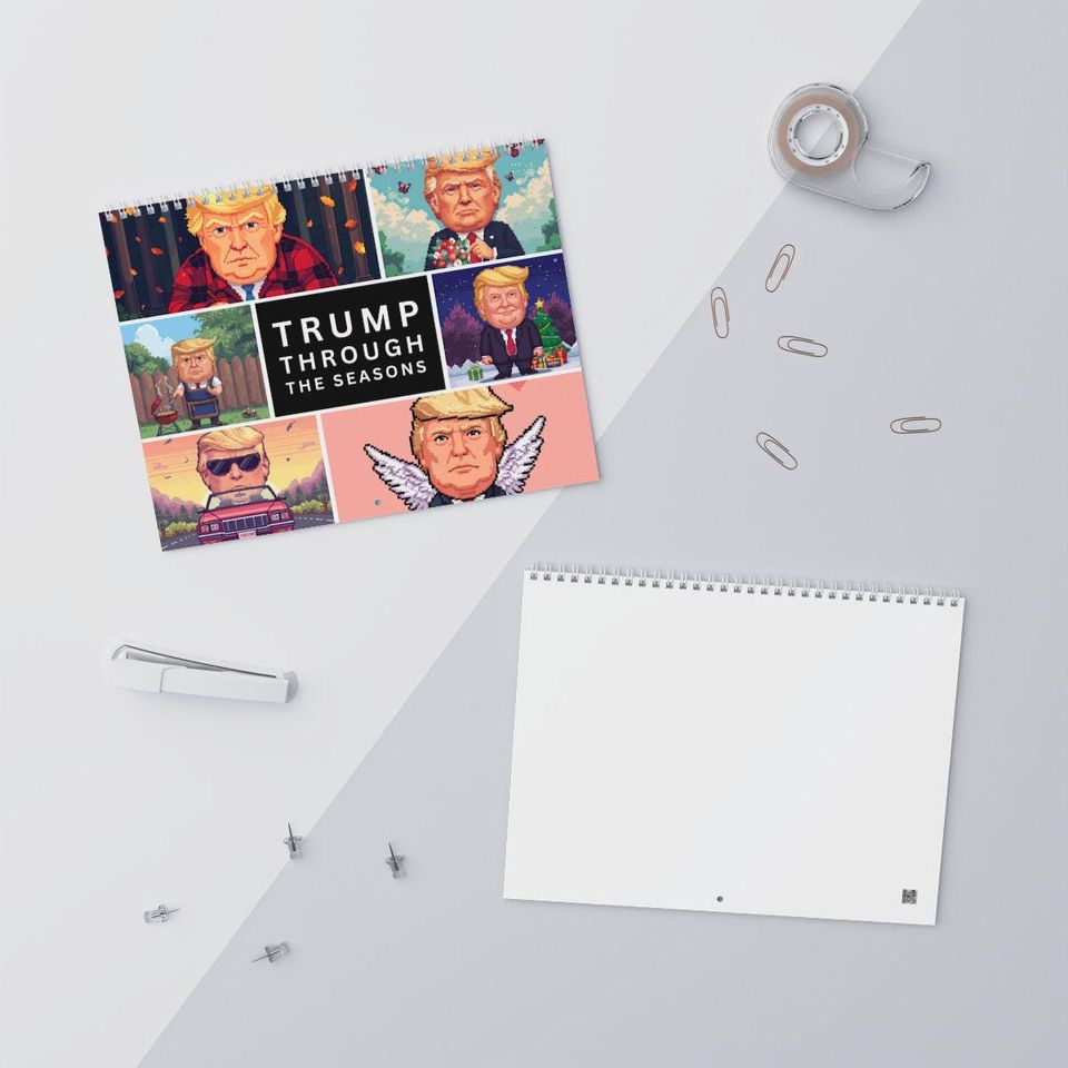 Donald Trump Pixel Art 2026 Wall Calendar | Political MAGA Gift