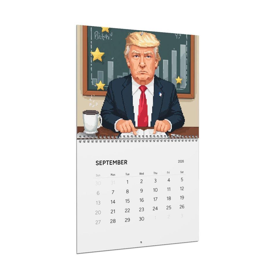 Donald Trump Pixel Art 2026 Wall Calendar | Political MAGA Gift
