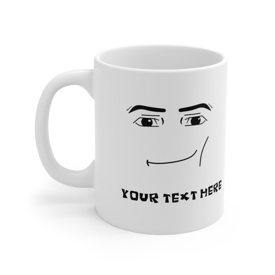 Personalized Roblox Man Face Customized Mug 11oz and 15 oz Ceramic Mug Gamer