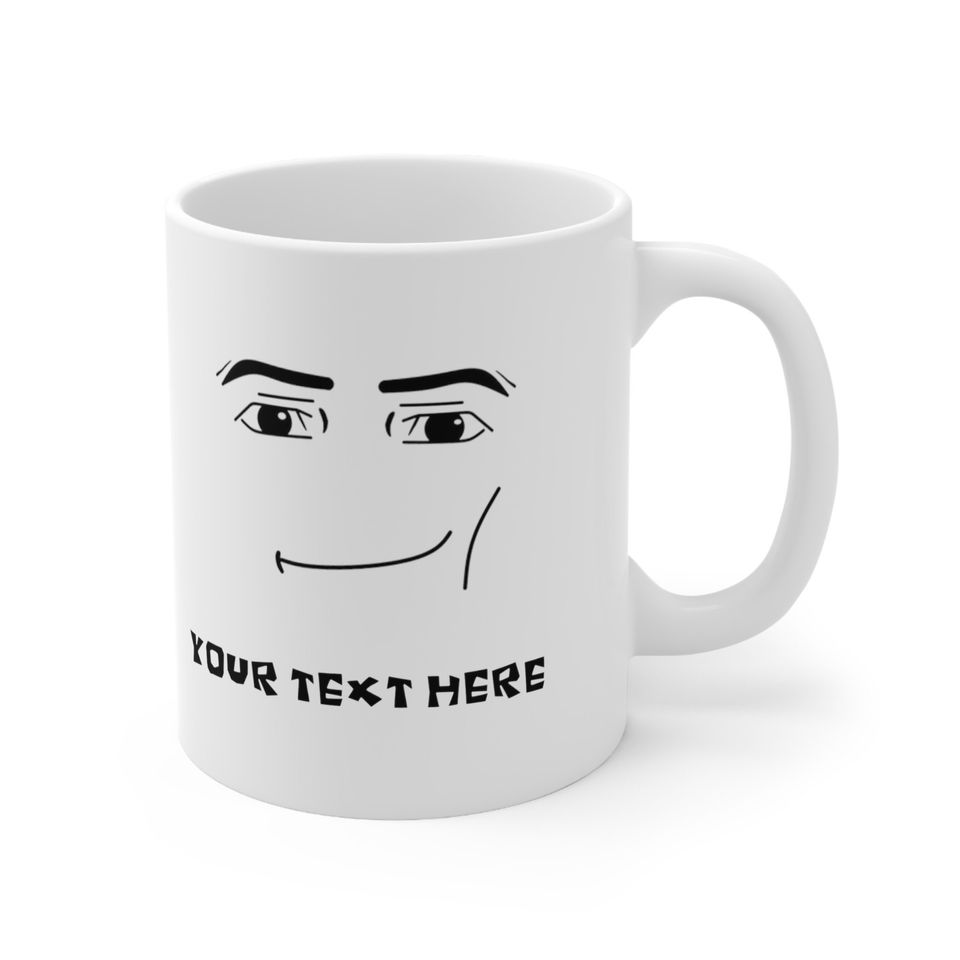 Personalized Roblox Man Face Customized Mug 11oz and 15 oz Ceramic Mug Gamer