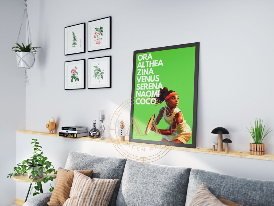 Coco Gauff Poster, Tennis Minimalist Poster