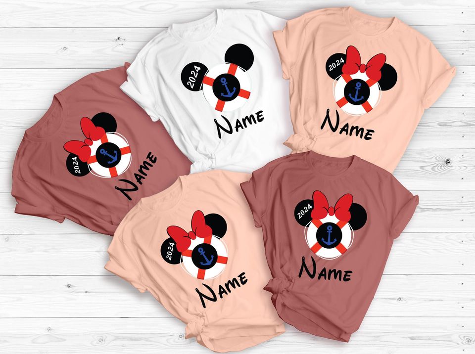 Custom Name Disney Family Cruise Vacation Shirts, Disneyland 2024