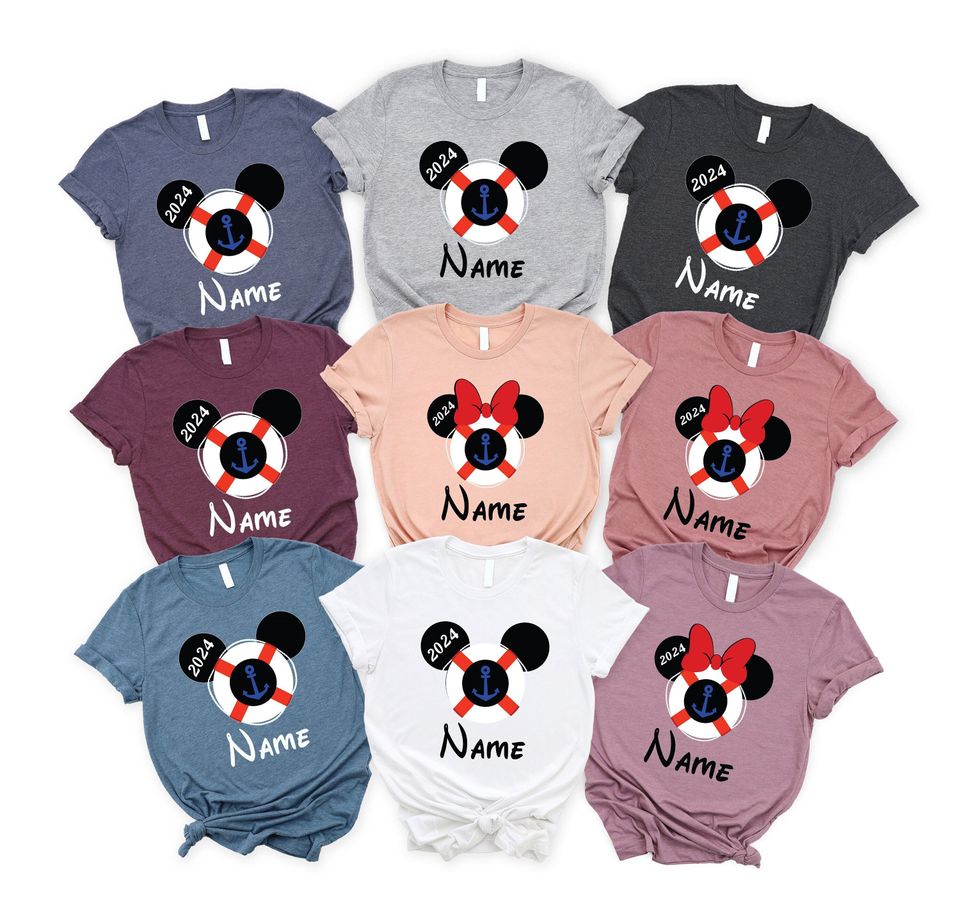 Custom Name Disney Family Cruise Vacation Shirts, Disneyland 2024