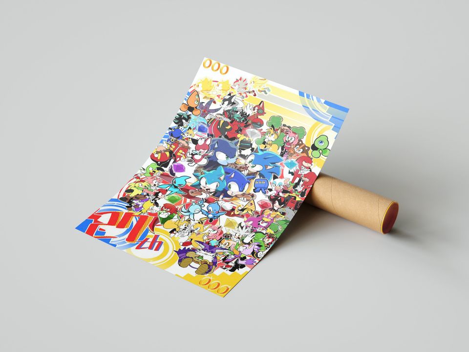 Sonic Poster Print | Gaming Poster | Room Decor | Wall Decor