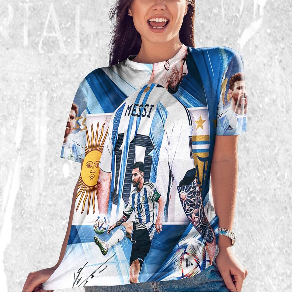 Messi 10 Fifa World Cup Signature 3D T-shirt