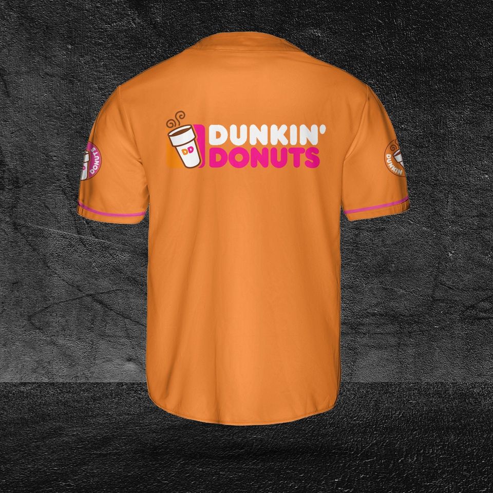 Dunkin Donuts Orange  Baseball Jersey, Beer Lovers Jersey