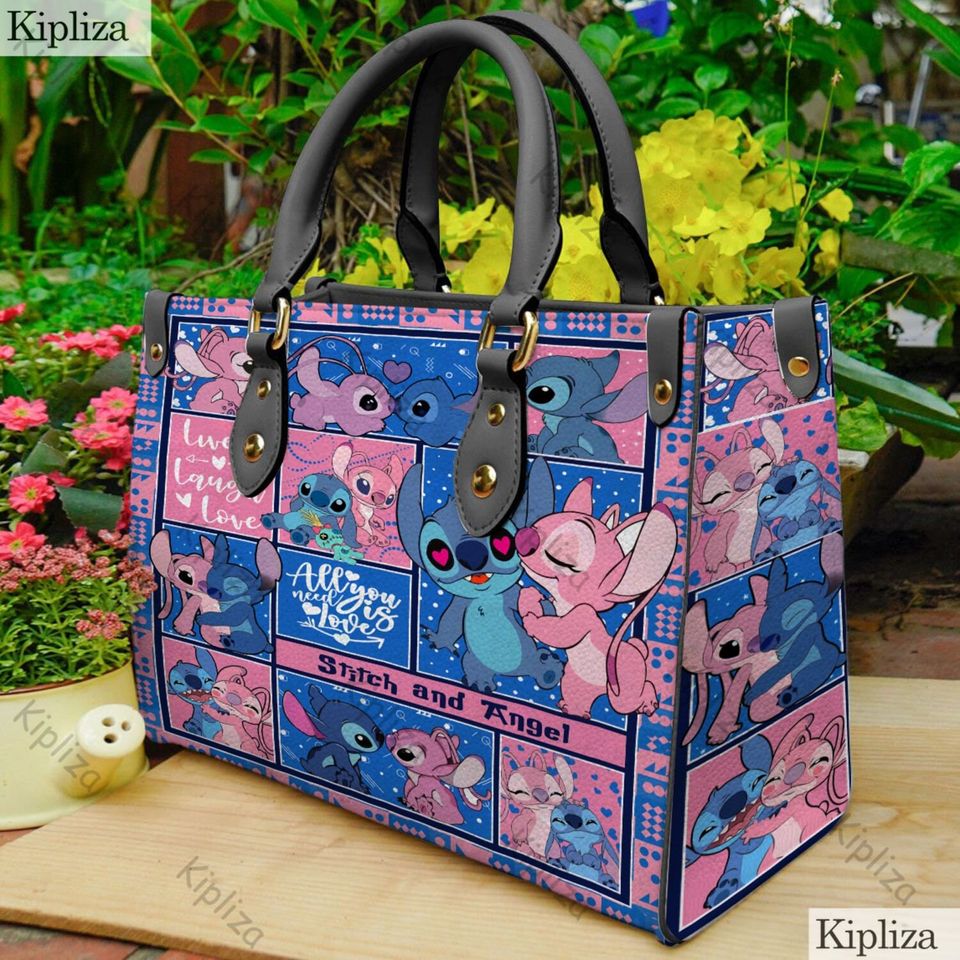 Cute Stitch Handbag, Disney Lilo and Stitch Leather Bag, Shoulder Bag