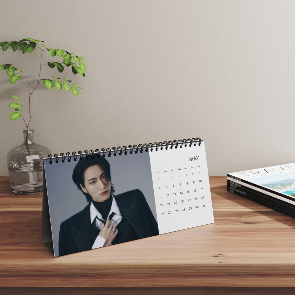 Ateez 2026 Desk Calendar  Limited Edition Kpop Calendar, Custom 12-Month Desktop Calendar, Atiny Fan Gift