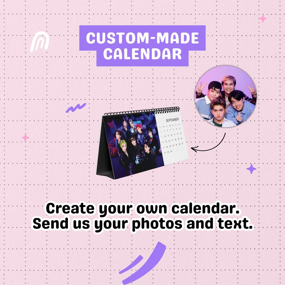 Ateez 2026 Desk Calendar  Limited Edition Kpop Calendar, Custom 12-Month Desktop Calendar, Atiny Fan Gift
