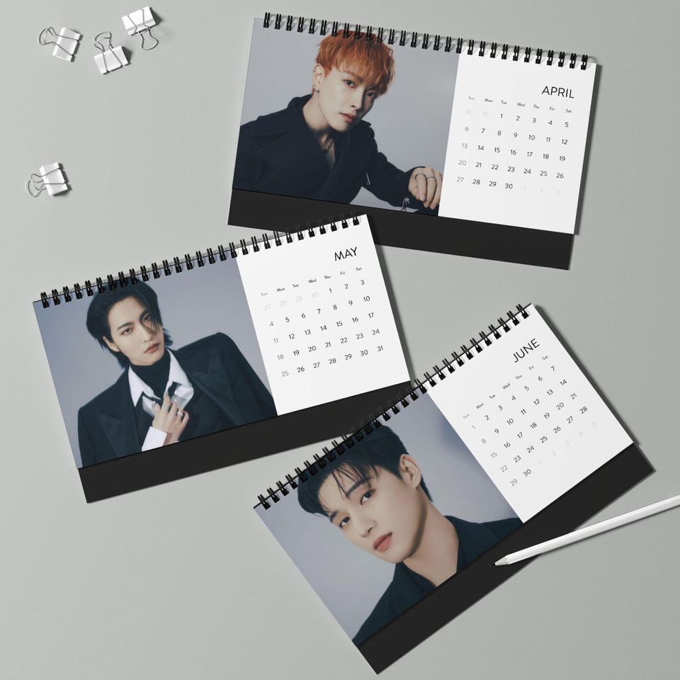 Ateez 2026 Desk Calendar  Limited Edition Kpop Calendar, Custom 12-Month Desktop Calendar, Atiny Fan Gift