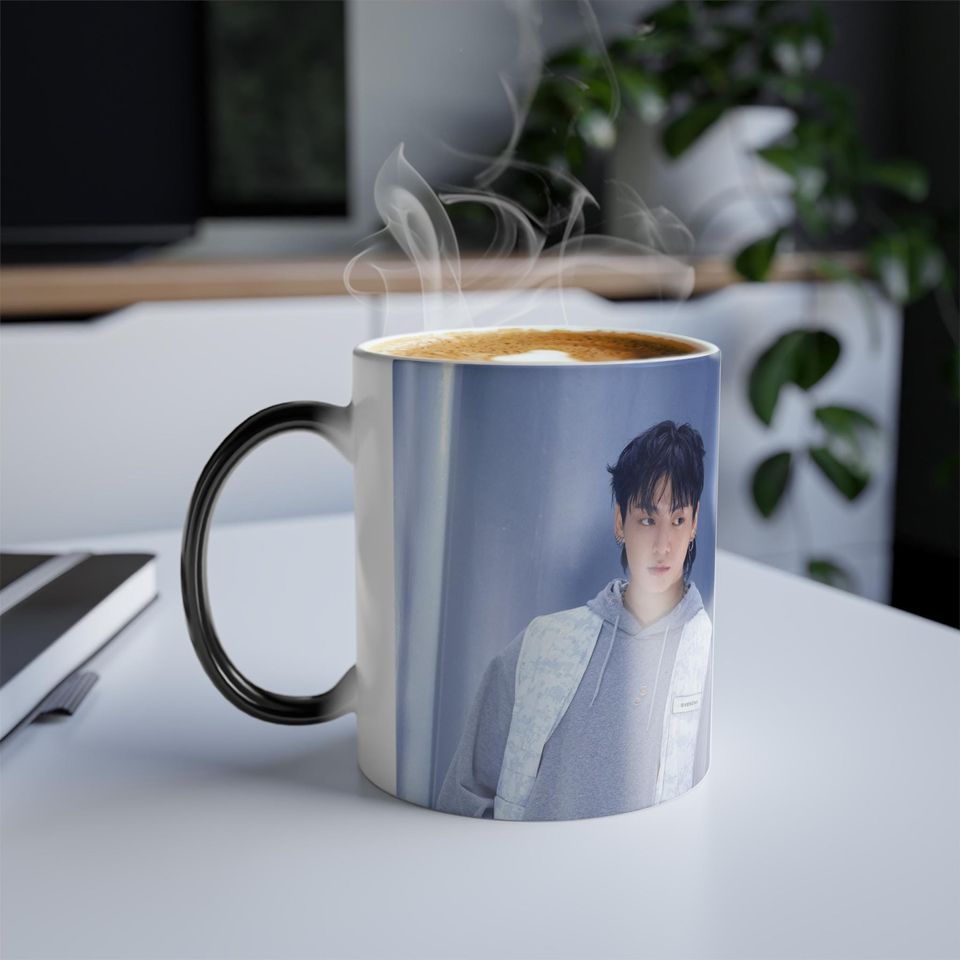 Jungkook BTS Color-Changing Mug, 11oz Coffee Cup