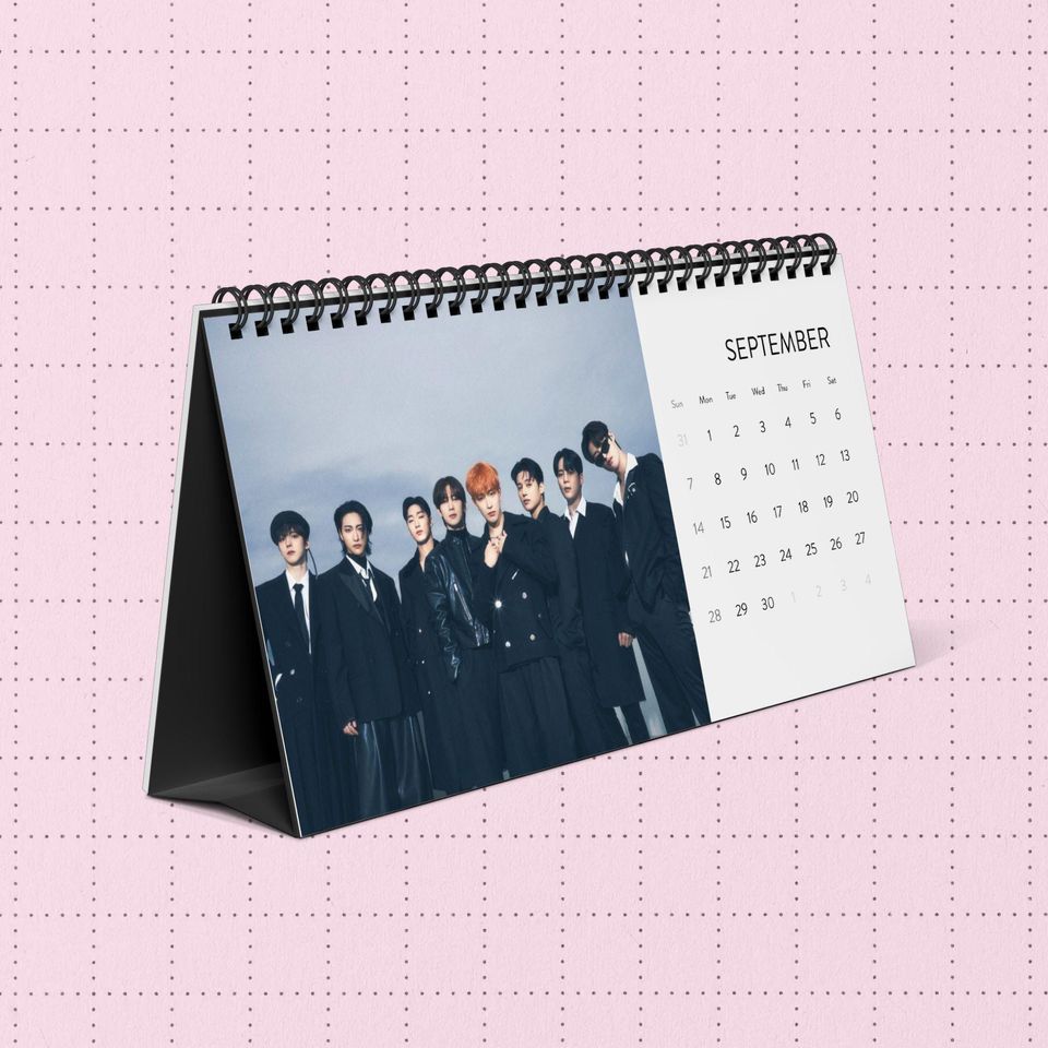 Ateez 2026 Desk Calendar  Limited Edition Kpop Calendar, Custom 12-Month Desktop Calendar, Atiny Fan Gift