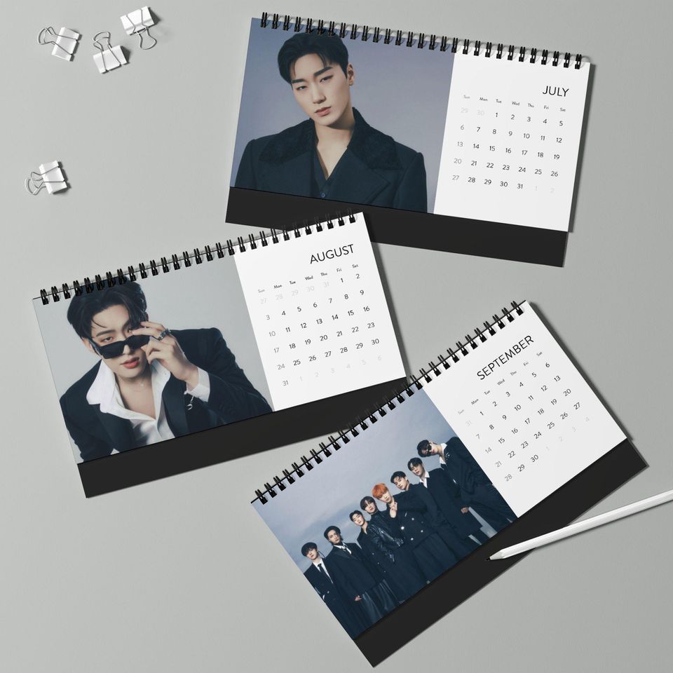 Ateez 2026 Desk Calendar  Limited Edition Kpop Calendar, Custom 12-Month Desktop Calendar, Atiny Fan Gift