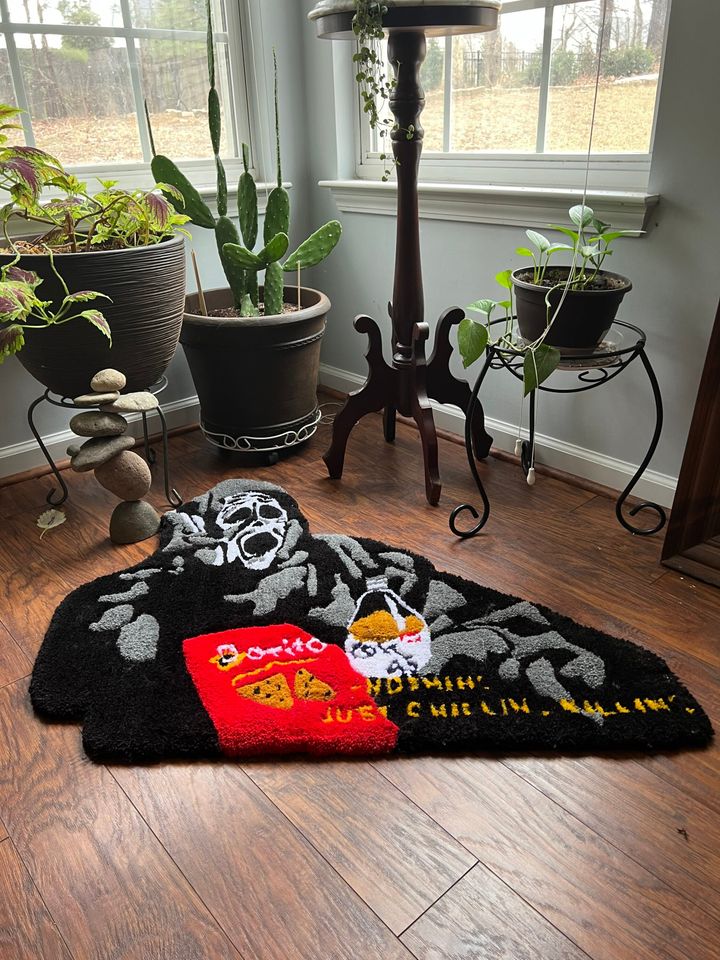 Scream rug, Halloween Gift, Halloween Home Decor