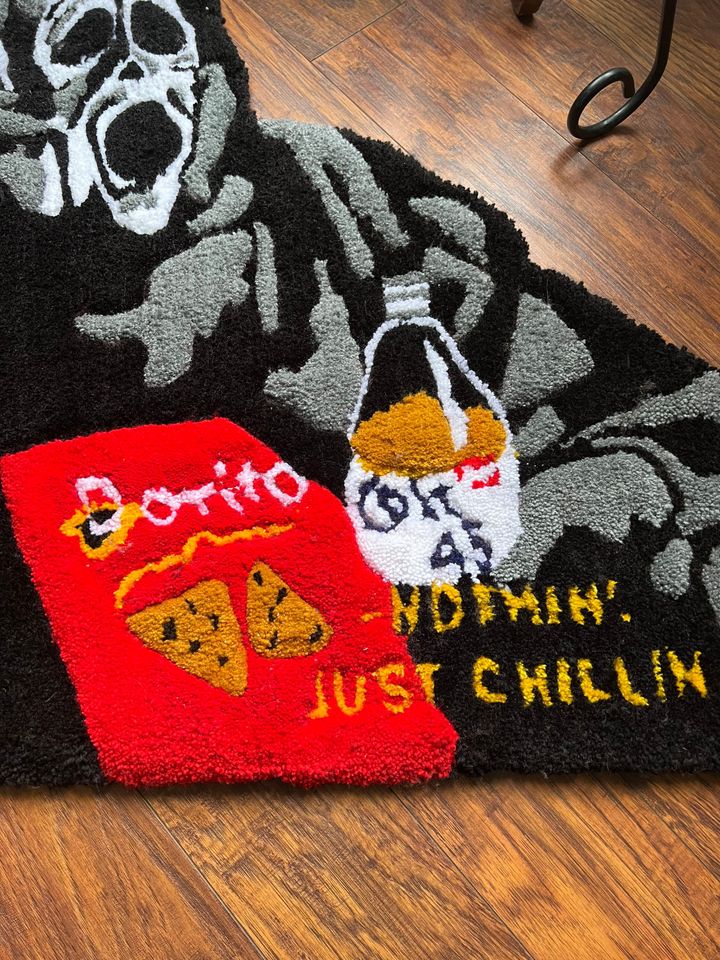 Scream rug, Halloween Gift, Halloween Home Decor