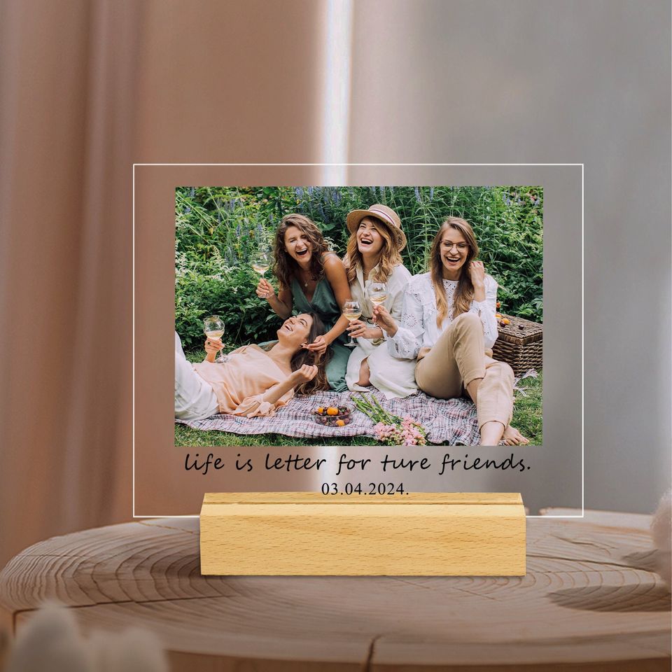 Personalized Photo Plaque With Stand, Custom Photo Wedding Gift, Photo Frame, Gift for Her, Gifts for Mom, Photo Plaque Gift