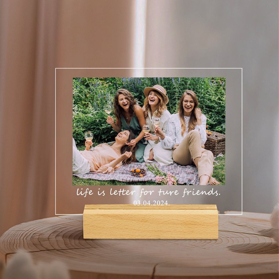 Personalized Photo Plaque With Stand, Custom Photo Wedding Gift, Photo Frame, Gift for Her, Gifts for Mom, Photo Plaque Gift