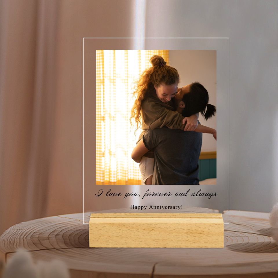 Personalized Photo Plaque With Stand, Custom Photo Wedding Gift, Photo Frame, Gift for Her, Gifts for Mom, Photo Plaque Gift