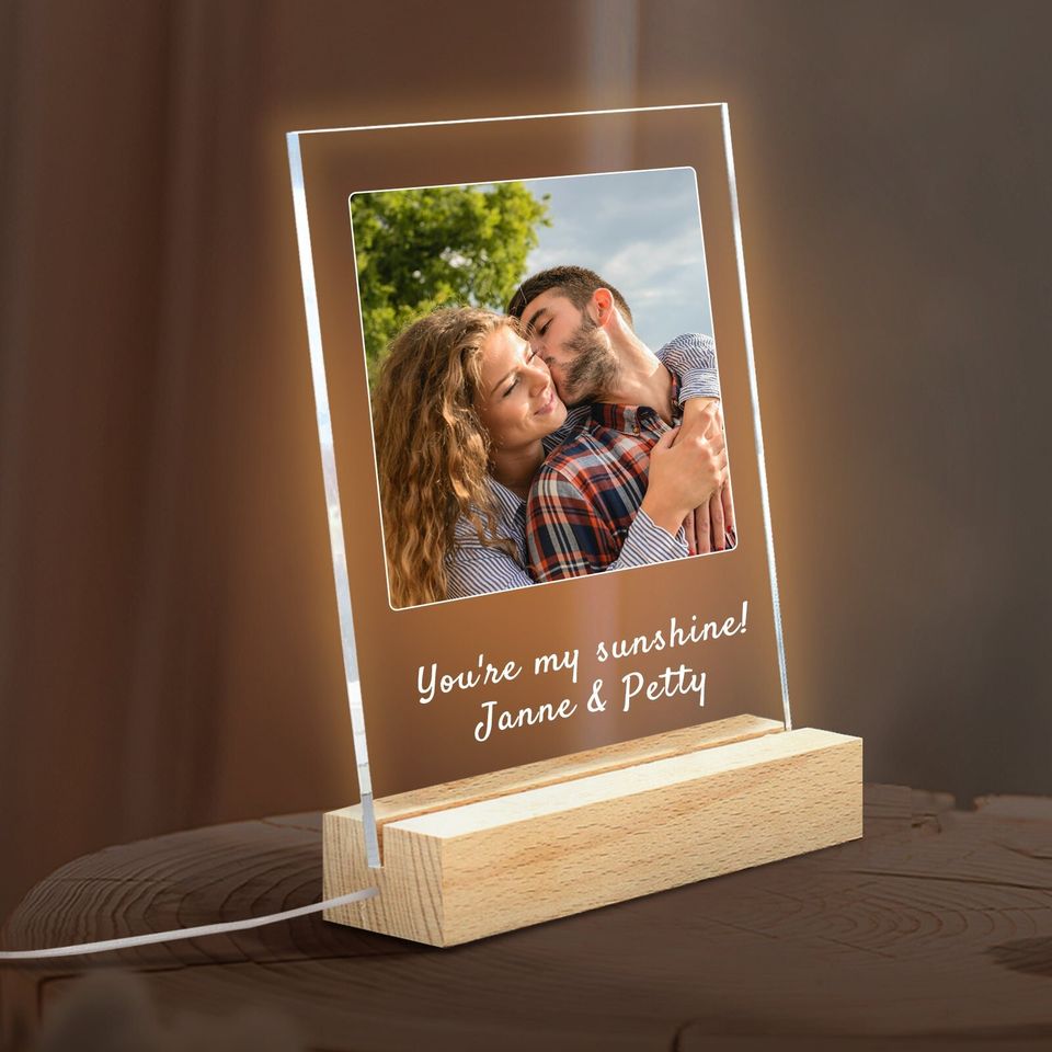 Personalized Photo Plaque With Stand, Custom Photo Wedding Gift, Photo Frame, Gift for Her, Gifts for Mom, Photo Plaque Gift