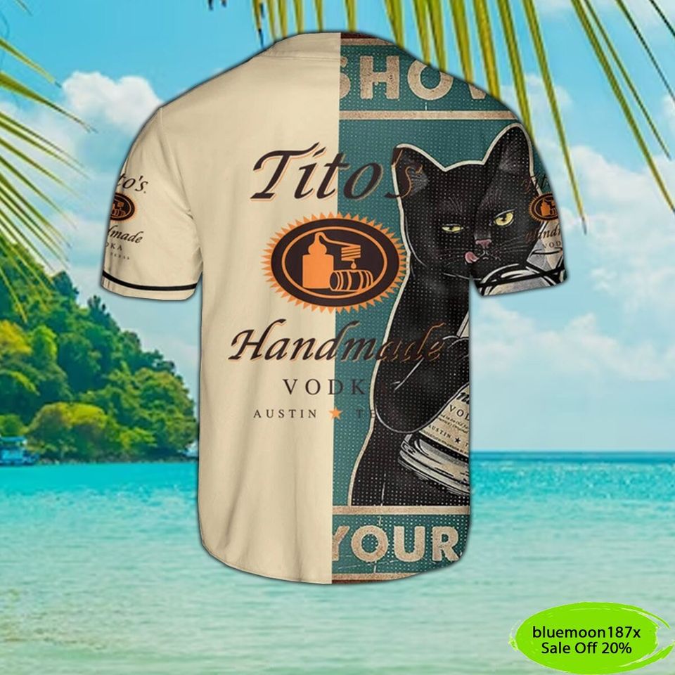 Titos Vodka Baseball Shirt, Titos Vodka Baseball Jersey