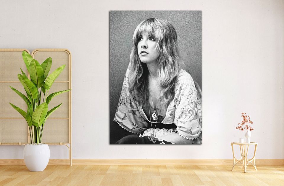 Stevie Nicks Black White Poster