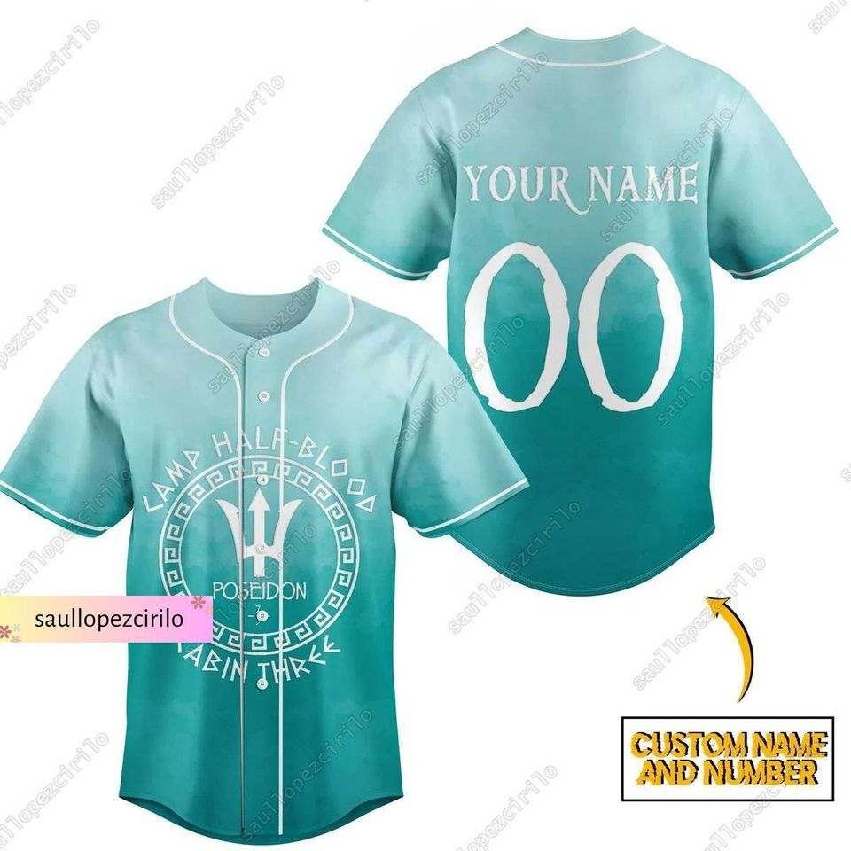 Camp Half Blood Jersey Shirt, Cabin Three Percy Jackson Jersey, Poseidon Jersey