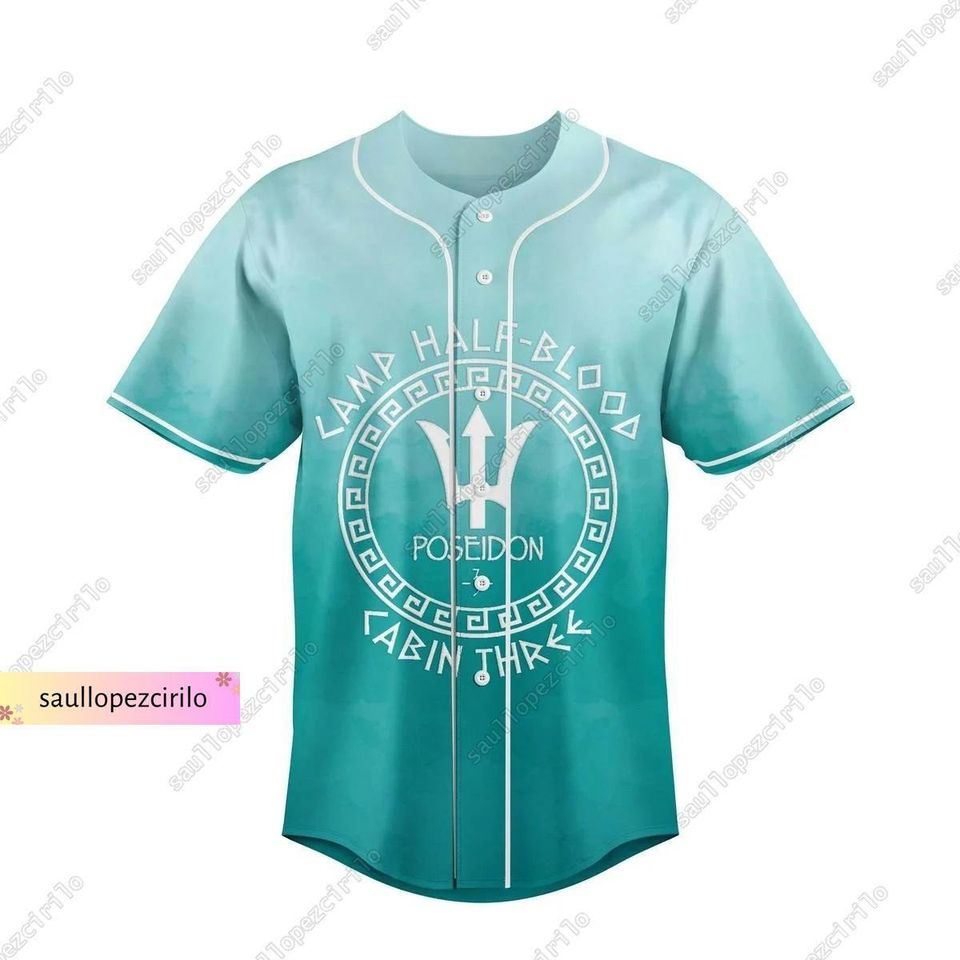 Camp Half Blood Jersey Shirt, Cabin Three Percy Jackson Jersey, Poseidon Jersey