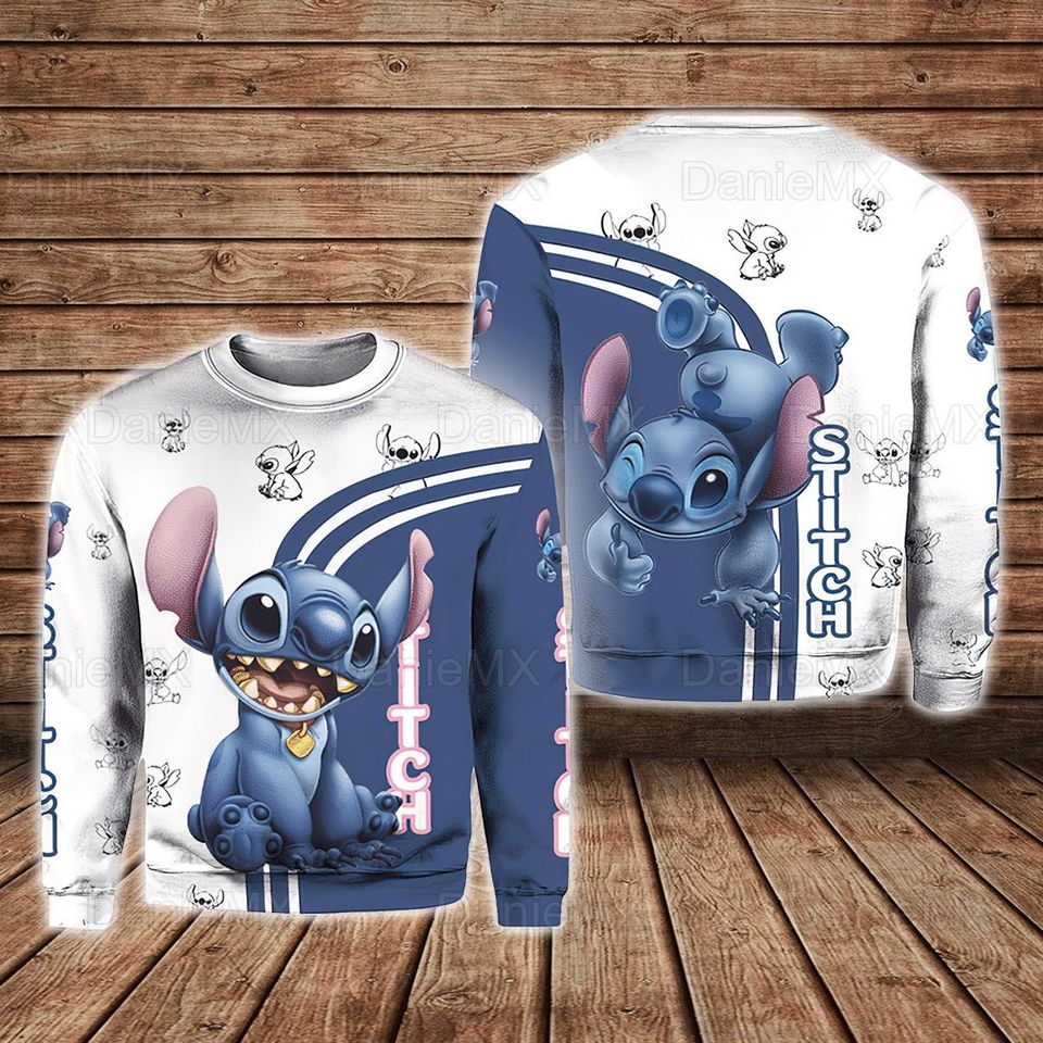Stitch Hoodie, Disney Stitch Hoodie, Stitch 3D Printed Hoodie, Disney Cartoon Hoodie