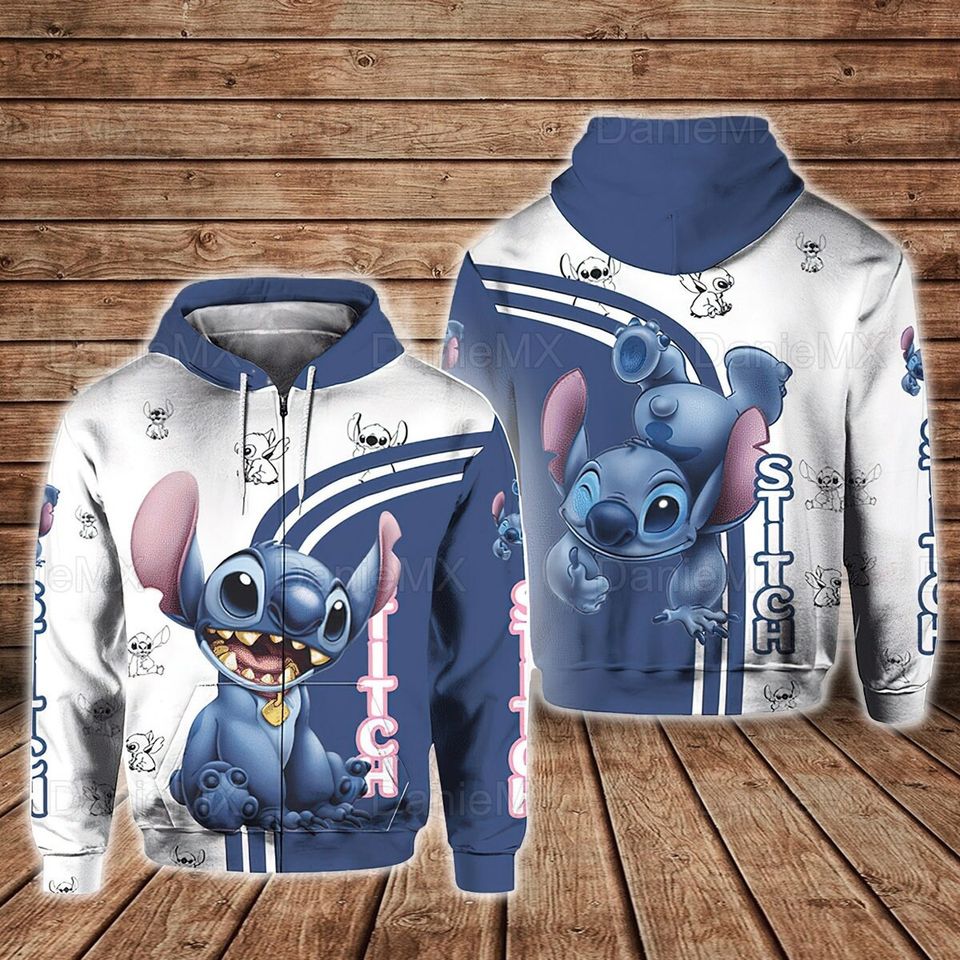Stitch Hoodie, Disney Stitch Hoodie, Stitch 3D Printed Hoodie, Disney Cartoon Hoodie